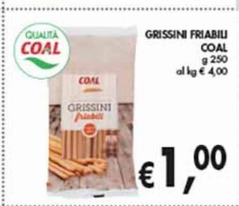 Supermercato Coal Grissini friabili coal g 250 offerta