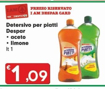 DeSpar Express Detersivo per piatti despar offerta