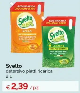 Acqua & Sapone Svelto detersivo piatti ricarica 2 L offerta