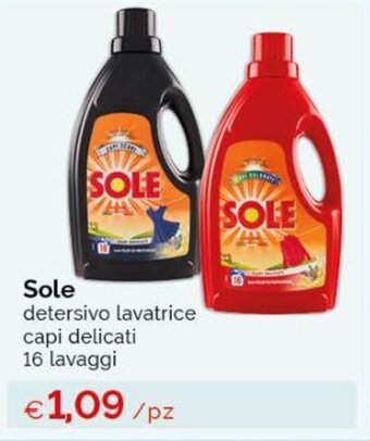 Acqua & Sapone Sole detersivo lavatrice capi delicati 16 lavaggi offerta