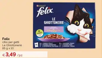 Acqua & Sapone Felix cibo per gatti Le Ghiottonerie 85 g x 10 offerta