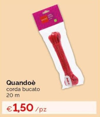 Acqua & Sapone Quandoè corda bucato 20 m offerta