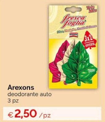 Acqua & Sapone Arexons Deodorante Auto 3 pz offerta