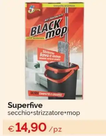 Acqua & Sapone Superfive secchio + strizzatore + mop offerta