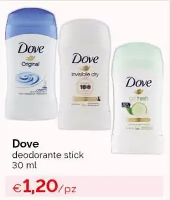 Acqua & Sapone Dove deodorante stick 30 ml offerta