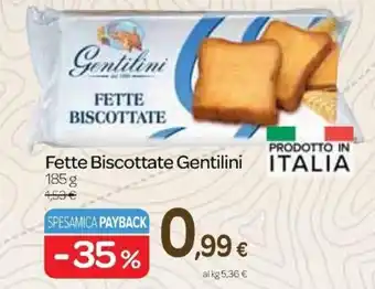Gentilini Fette Biscottate 185 g