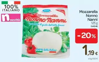 Carrefour Express Nonno Nanni Mozzarella 125 g offerta