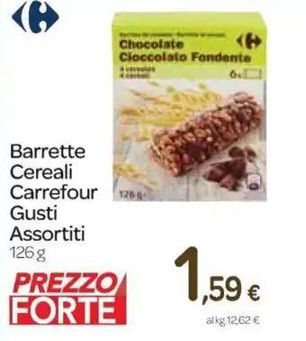Carrefour Express Carrefour Barrette Cereali Gusti Assortiti 126 g offerta