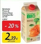 Carrefour - Spremuta Di Arance Rosse 750 G(ml)