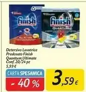 Carrefour Market Finish Detersivo Lavatrice Predosato Quantum Ultimate offerta