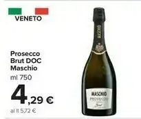 Carrefour Market Brut Prosecco DOC Maschio offerta