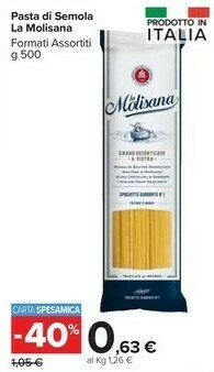 Carrefour Market La Molisana Pasta Di Semola offerta