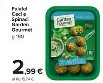 Carrefour Market Garden gourmet Falafel Con Ceci E Spinaci 190 G(ml) offerta