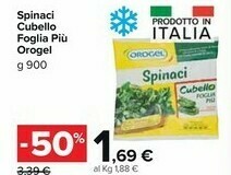 Carrefour Market Orogel Spinaci Cubello Foglia Più offerta
