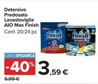 Finish Detersivo Predosato Lavastoviglie Aio Max