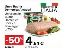 Carrefour Market Amadori Speck E Formaggio Saporito Polpettone Con Carne Di Tacchino Buona Domenica 700 G(ml) offerta