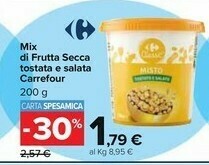 Carrefour Market Carrefour Mix Di Frutta Secca Tostata E Salata offerta