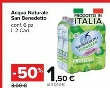 Carrefour Market San Benedetto Acqua Naturale offerta
