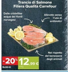 Carrefour Market Trancio Di Salmone Filiera Qualità offerta