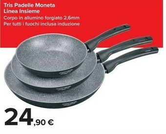 Moneta Tris Padelle Linea Insieme