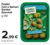 Carrefour Market Garden gourmet Falafel Con Ceci E Spinaci 190 G(ml) offerta