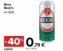 Carrefour Market Becks Beck's - Birra 500 G(ml) offerta