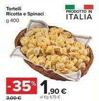 Carrefour Market Tortelli Ricotta e Spinaci offerta