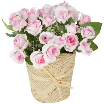 Action Rose artificiali in vaso offerta