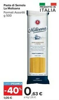 Carrefour Market La Molisana Spaghetti N.15 500 G(ml) offerta