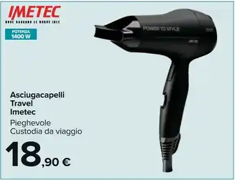 Imetec Asciugacapelli Travel Power to Style