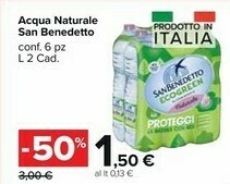 Carrefour San Benedetto Acqua Naturale offerta