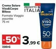 Carrefour Bilboa Crema Solare Viso&corpo offerta