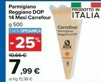 Carrefour Carrefour Parmigiano Reggiano Dop 14 Mesi offerta