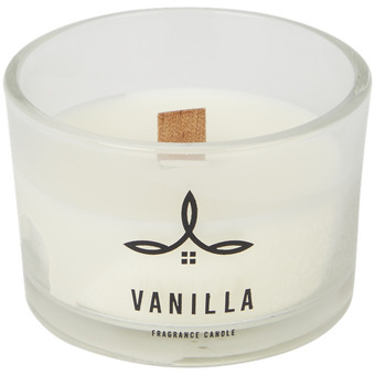 Action Candela profumata con stoppino in legno offerta