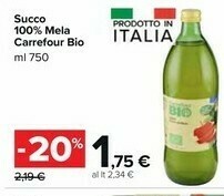Carrefour Carrefour - 100% Succo Di Mela 750 G(ml) offerta
