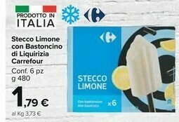 Carrefour Carrefour - Stecco Limone Con Bastoncino Di Liquirizia 480 G(ml) offerta