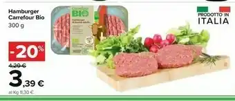 Carrefour Carrefour Bio Hamburger offerta