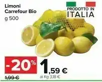 Carrefour Carrefour Bio Limoni offerta
