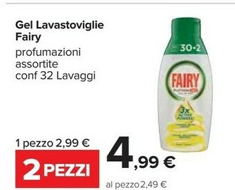Carrefour Fairy Gel Lavastoviglie 32 Lavaggi offerta