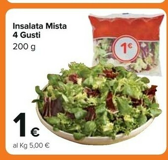 Carrefour Insalata Mista 4 Gusti 200 G offerta