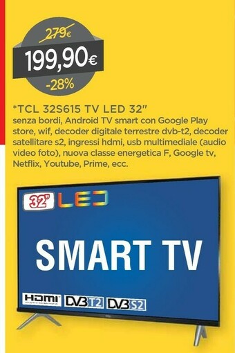 DPiù TCL Tv led 32 offerta