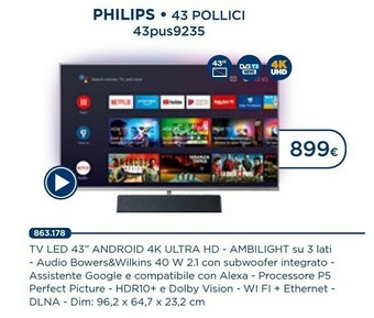 Esselunga Philips Tv led 55 offerta
