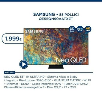 Esselunga Samsung Tv offerta