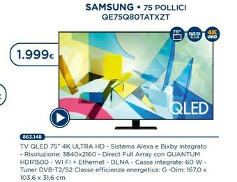 Esselunga Samsung  Tv offerta