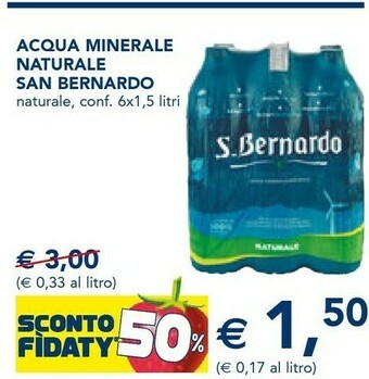 Esselunga San Bernardo Acqua Minerale Naturale offerta