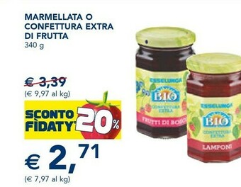 Esselunga Esselunga - Confettura Extra Di Albicocche Bio 340 G(ml) offerta