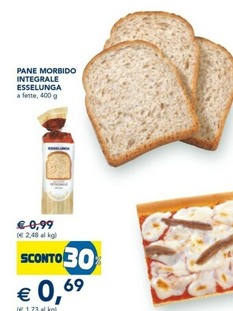 Esselunga Esselunga - Pane Morbido Integrale 400 G(ml) offerta