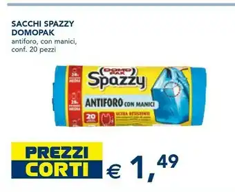 Domopak Sacchi Spazzy Antiforo Con Manico
