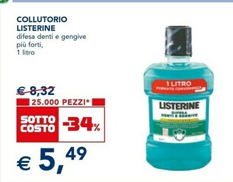 Esselunga Listerine Collutorio offerta
