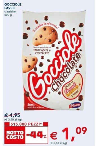 Esselunga Pavesi Gocciole Chocolate 500 G(ml) offerta